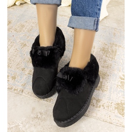 Pantuflas negras con aislamiento de piel Valle negro 2
