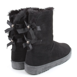 Botas de nieve para mujer con lazos Tosse Black negro 1 Botas de nieve para mujer con lazos Tosse Black negro 1