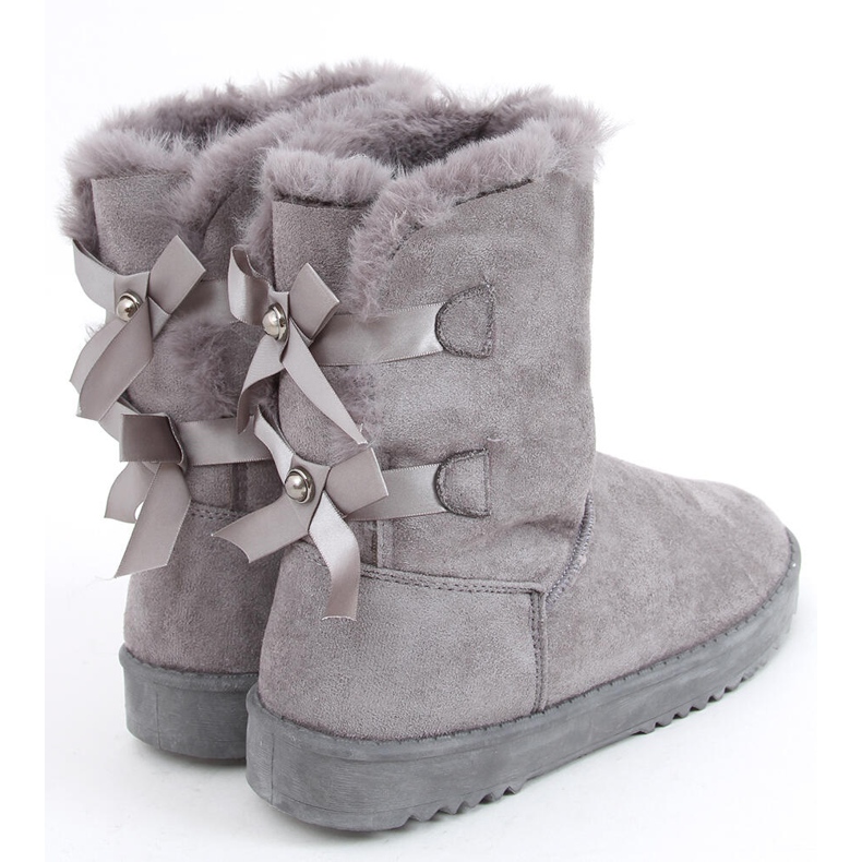 Botas de nieve para mujer con lazos Tosse Grey gris 1 Botas de nieve para mujer con lazos Tosse Grey gris 1