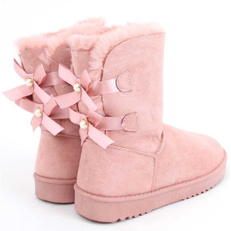 Botas de nieve para mujer con lazos Tosse Pink rosado 2 Botas de nieve para mujer con lazos Tosse Pink rosado 2