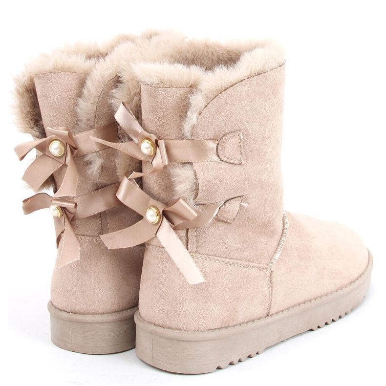 Botas de nieve de mujer con lazos Tosse Beige 1 Botas de nieve de mujer con lazos Tosse Beige 1