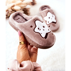 WJ1 Pantuflas Infantiles Nella Estrellas Beige marrón 3