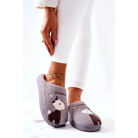 WJ1 Zapatillas calentitas Reindeer Grey Jilly marrón gris 4