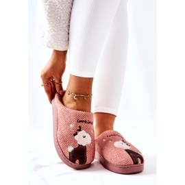 WJ1 Pantuflas cálidas Reno Rosa oscuro Jilly marrón rosado 4
