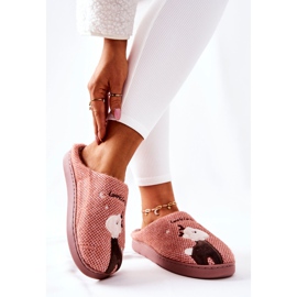 WJ1 Pantuflas cálidas Reno Rosa oscuro Jilly marrón rosado 3