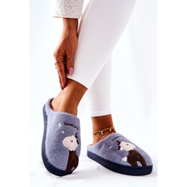 WJ1 Pantuflas cálidas de reno Azul Jilly marrón 2 WJ1 Pantuflas cálidas de reno Azul Jilly marrón 2