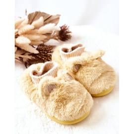 Pantuflas Calientes Con Dessi Amarillo De Canalé beige 1