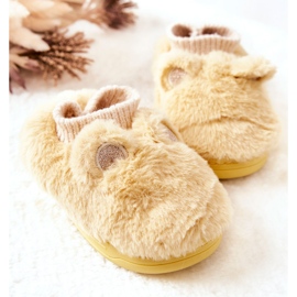 Pantuflas Calientes Con Dessi Amarillo De Canalé beige 2