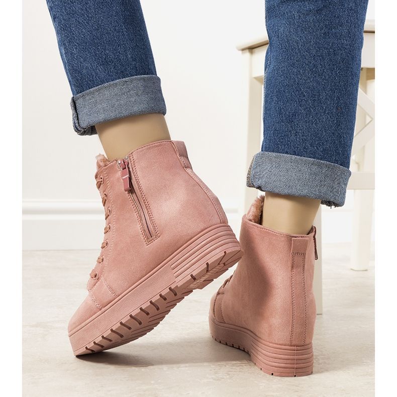 Deportivas rosas con cuña Lara 1