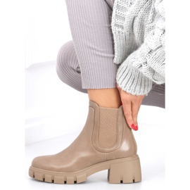 Botas con suela alta Gunno Khaki beige caqui 1