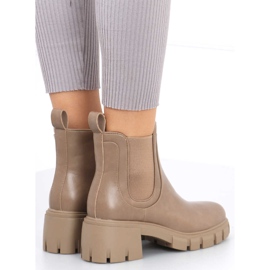 Botas con suela alta Gunno Khaki beige caqui 2