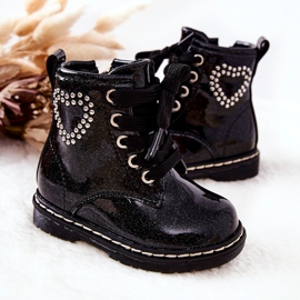 WT1 Patucos Infantiles Lacados Negro Brillante 2 WT1 Patucos Infantiles Lacados Negro Brillante 2