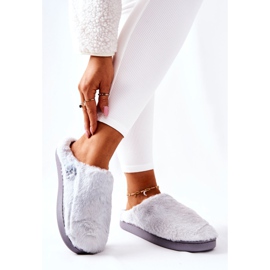 WJ1 Pantuflas Abrigo Piel Gris Claro Mecy 2