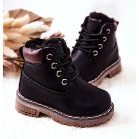 WT1 Botas Trappers Negras Aisladas Para Niños Black Royals negro 3