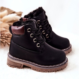 WT1 Botas Trappers Negras Aisladas Para Niños Black Royals negro 4