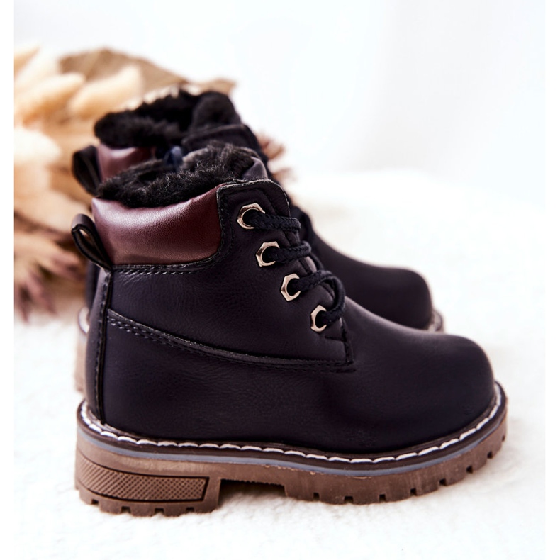 WT1 Botas Warm Trappers para niños Navy Blue Royals azul marino 2