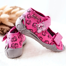BEFADO S.A. Sandalias Zapatillas Befado Velcro Gatos 242P103 Rosa rosado 3