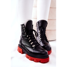 PF1 Cálidas botas de cuero Workers Black Kelley negro 1
