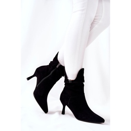 Botas De Piel De Tacón Alto Laura Messi 2427 Negro 1