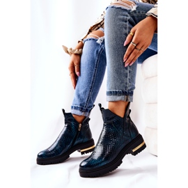 PA2 Botas de piel cálidas de cocodrilo verde Tanya 6