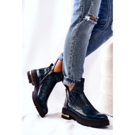 PA2 Botas de piel cálidas de cocodrilo verde Tanya 1 PA2 Botas de piel cálidas de cocodrilo verde Tanya 1