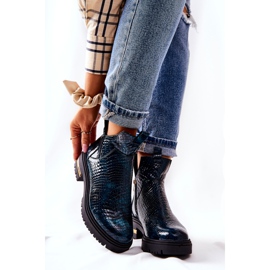 PA2 Botas de piel cálidas de cocodrilo verde Tanya 4