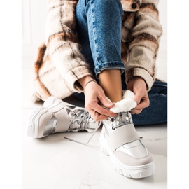 TRENDI Botas de nieve casuales plata gris 3