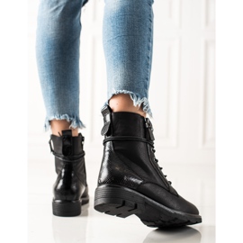 Evento Botas negras con cordones casuales negro 3
