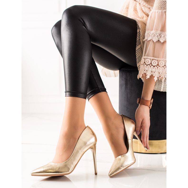 Seastar Tacones altos con estilo dorado 2