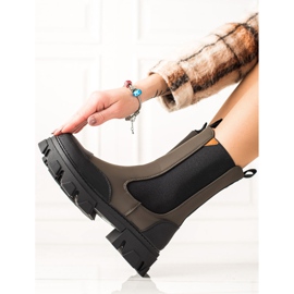 Seastar Botas de moda de trabajo caqui verde 5