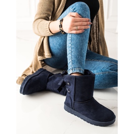 TRENDI Mukluki con un arco azul marino 2 TRENDI Mukluki con un arco azul marino 2