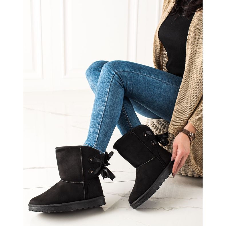 TRENDI Mukluki con un arco negro 1