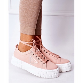 Zapatillas de zapatillas rosas para mujeres en la plataforma 4