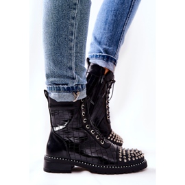 WT1 Botas negras Sorela con cremalleras negro 4
