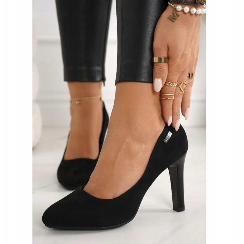 PJ1 Zapatos de tacón clásicos en una barra Suede Black Eliana negro 2 PJ1 Zapatos de tacón clásicos en una barra Suede Black Eliana negro 2