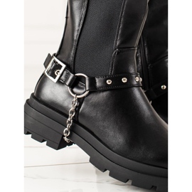 Sixth Sense Botas en la plataforma con adorno negro 1