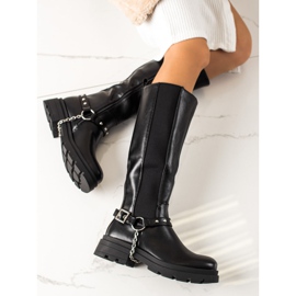Sixth Sense Botas en la plataforma con adorno negro 2