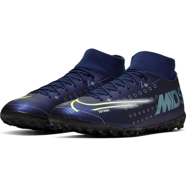 Calzado de fútbol Nike Mercurial Superfly 7 Academy Mds Tf M BQ5435 401 azul marino 3