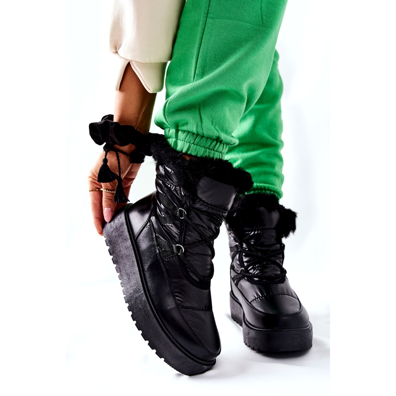 S.Barski Botas de nieve cálidas negras para mujer Black Gordian negro 1 S.Barski Botas de nieve cálidas negras para mujer Black Gordian negro 1