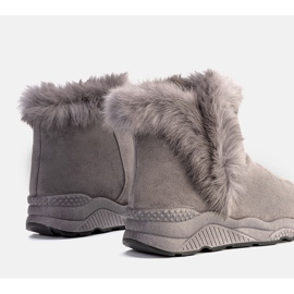 Botas de nieve de pelo gris madrigal 2