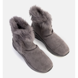 Botas de nieve de pelo gris madrigal 3