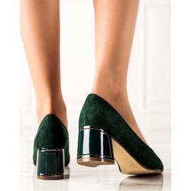 Sabatina Bombas de gamuza en tacones altos verde 2
