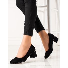 Sabatina Zapatos de salón de ante con circonita negro 2