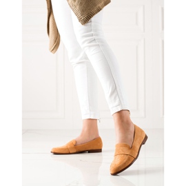 Evento Mocasines de ante clásico beige amarillo 1