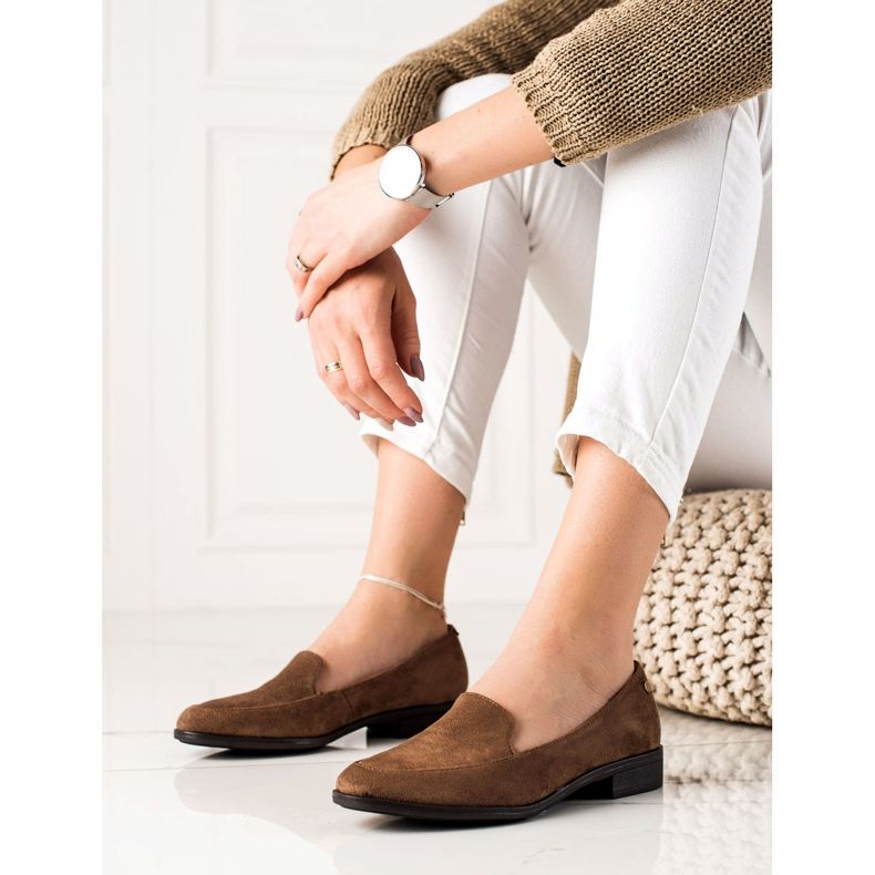 M.Daszyński Mocasines de ante elegante marrón 1