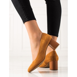 M.Daszyński Bombas camel marrón amarillo 2 M.Daszyński Bombas camel marrón amarillo 2