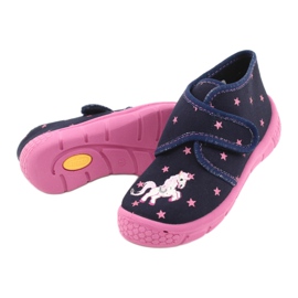 Calzado infantil befado 538P015 azul marino rosado 4