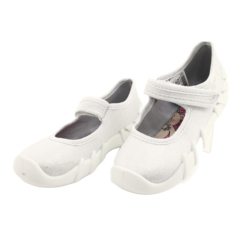 Zapatos speedy plateados para niños befado 109P222 blanco plata 3