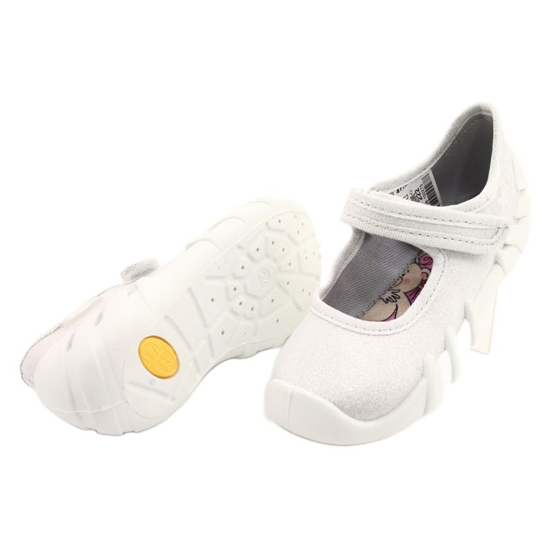 Zapatos speedy plateados para niños befado 109P222 blanco plata 4