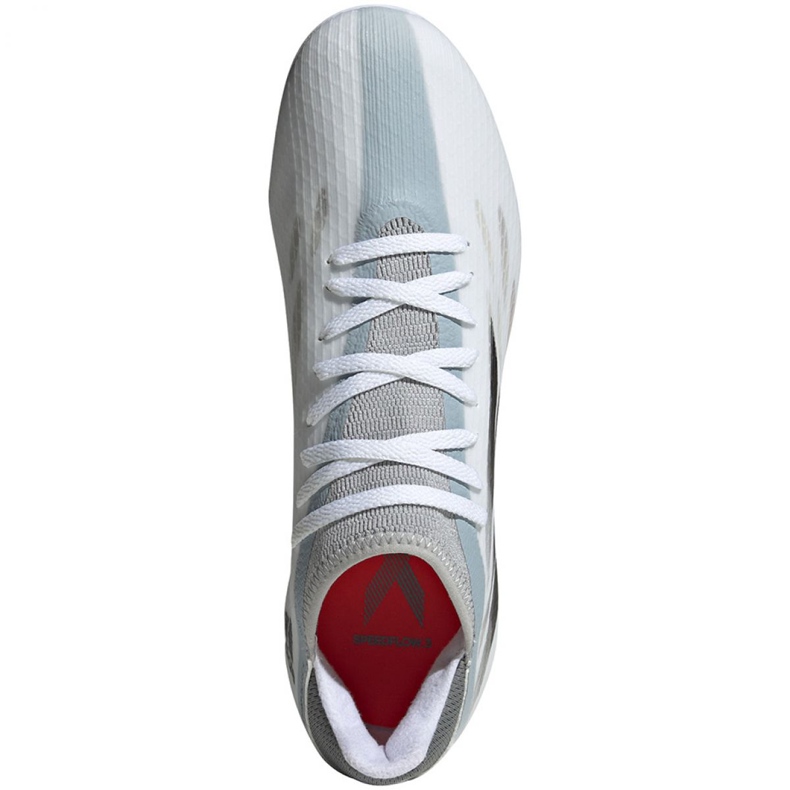 Botas de fútbol adidas X Speedflow.3 Mg M FY3270 azul, blanco, gris / plateado blanco 1